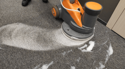 cleaning office floors